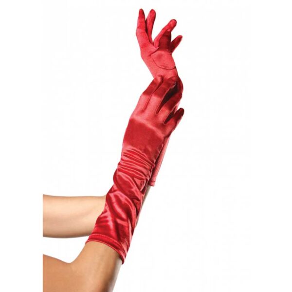 Satin Handschuhe rot