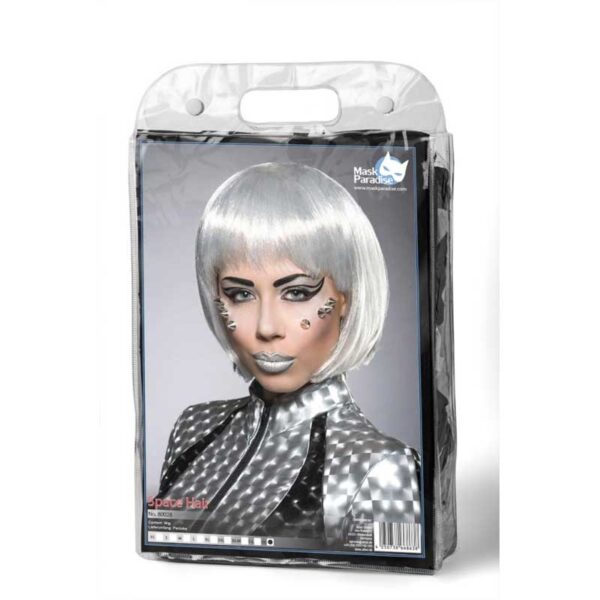 Space Perücke, silber von MASK PARADISE