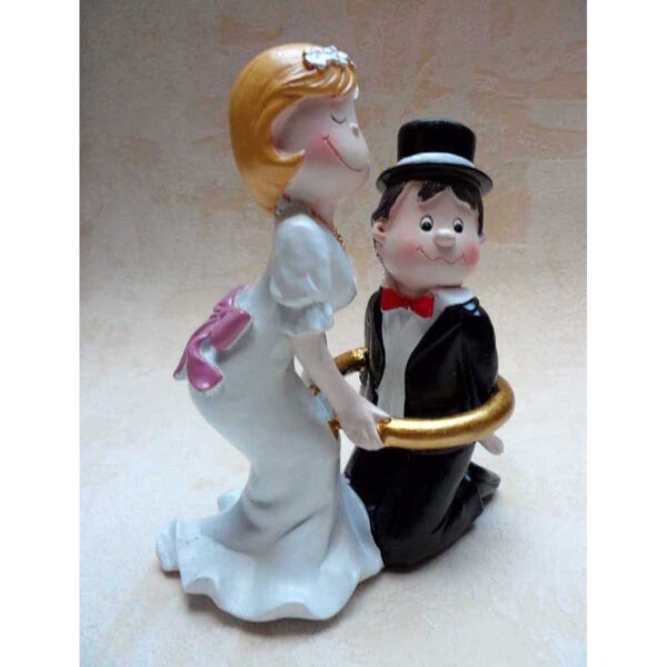 Hochzeit - Tortenfigur Brautpaar "Dumm gelaufen"