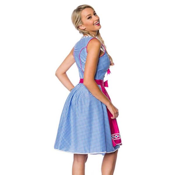 Traditionelles Karodirndl in Blau/Pink, Gr. XS - 3XL