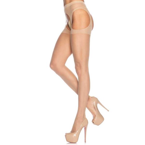 Leg Avenue Strapsstrumpfhose nude