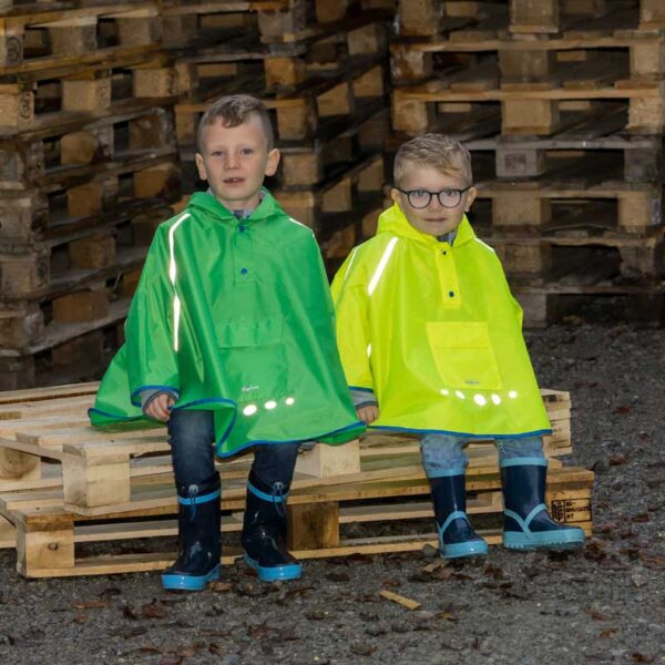 Kinder Regenponcho mit Kapuze, faltbar, in 4 Farben