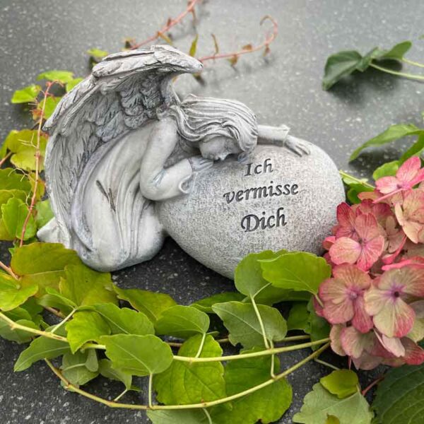 Grabschmuck Engel mit Herz und Spruch