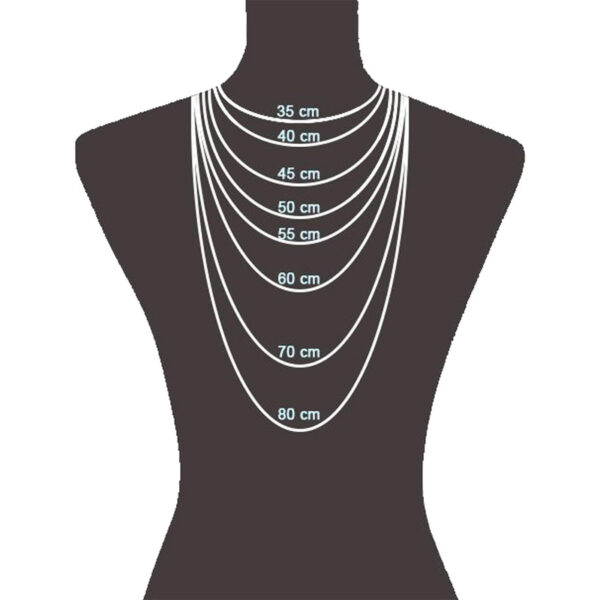 Collier 925/- Sterling Silber, 45 cm Blautopas