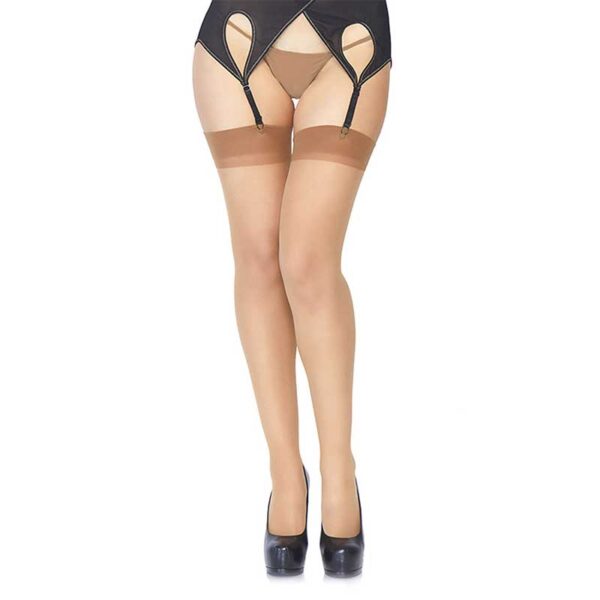 Leg Avenue, transparente Strapsstrümpfe in 5 Farben, Gr. OS und Plus size