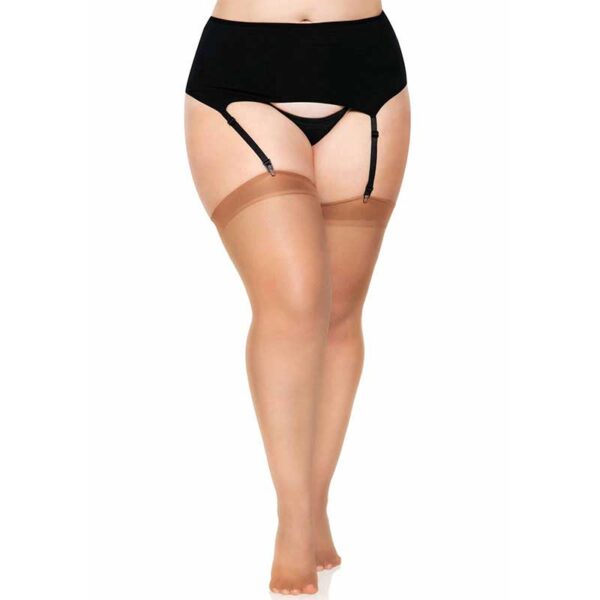 Leg Avenue Strapsstümpfe mit rückwärtiger Naht in 2 Farben in Plus size