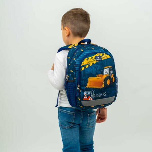 Belmil - Kiddy Plus Kindergarten Rucksack Baufahrzeuge