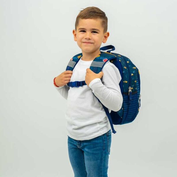 Belmil - Kiddy Plus Kindergarten Rucksack Baufahrzeuge