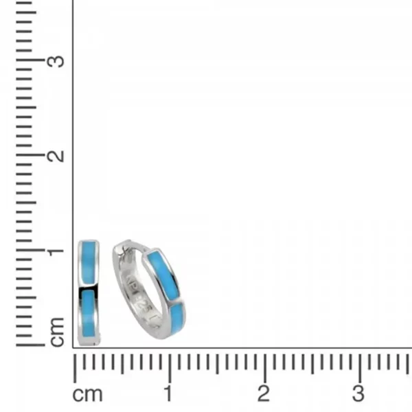 Klappcreolen 925/- Sterling Silber rhodiniert 1,2 cm