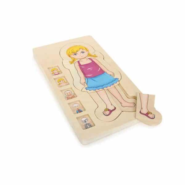 4-in-1 Schichtenpuzzle Anatomie Mädchen